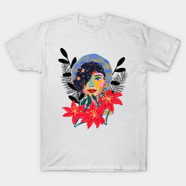 Feminine Beauty T-Shirt by Prilidiarts